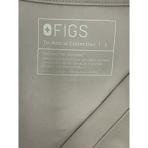 Figs Womens Gray Catarina One Pocket Scrub Top LARGE V Neck Technical Collection - Picture 9 of 9